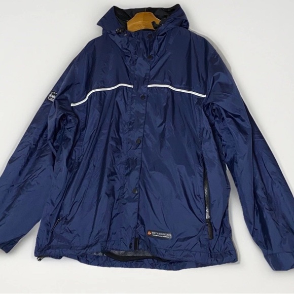 Misty Mountain Technical Lightweight Packable Rain Jacket Waterproof Sz L Hiking - Picture 1 of 11